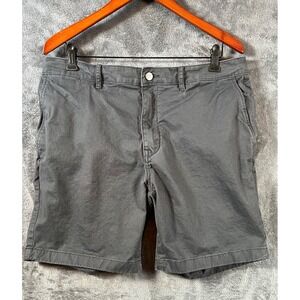 Flint & Tinder Shorts Mens 34 Gray 7.5" Inseam Chino Casual Cotton Blend